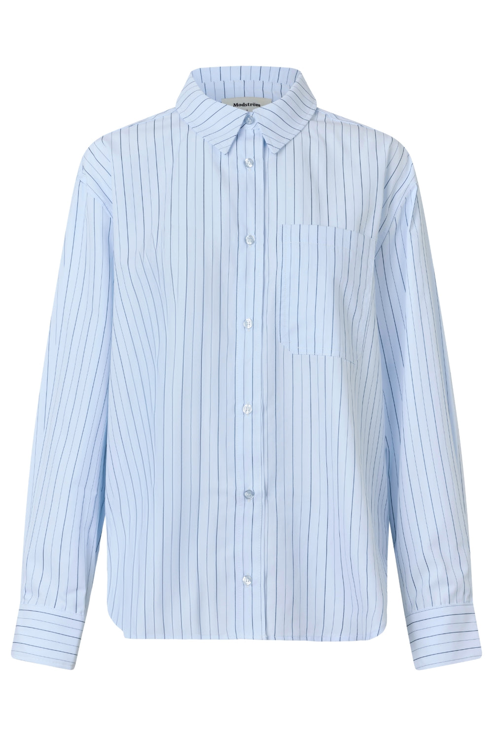 Modström - Millemd Stripe Shirt 58175 - 13619 - Light Blue And Navy Stripe