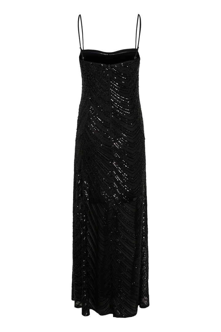 Forudbestilling - Gestuz - Gliragz Long Dress 10909573 - 106653 Black Sequins