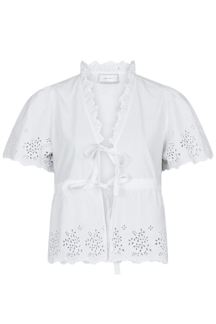 Neo Noir - Satsi Embroidery Blouse - White