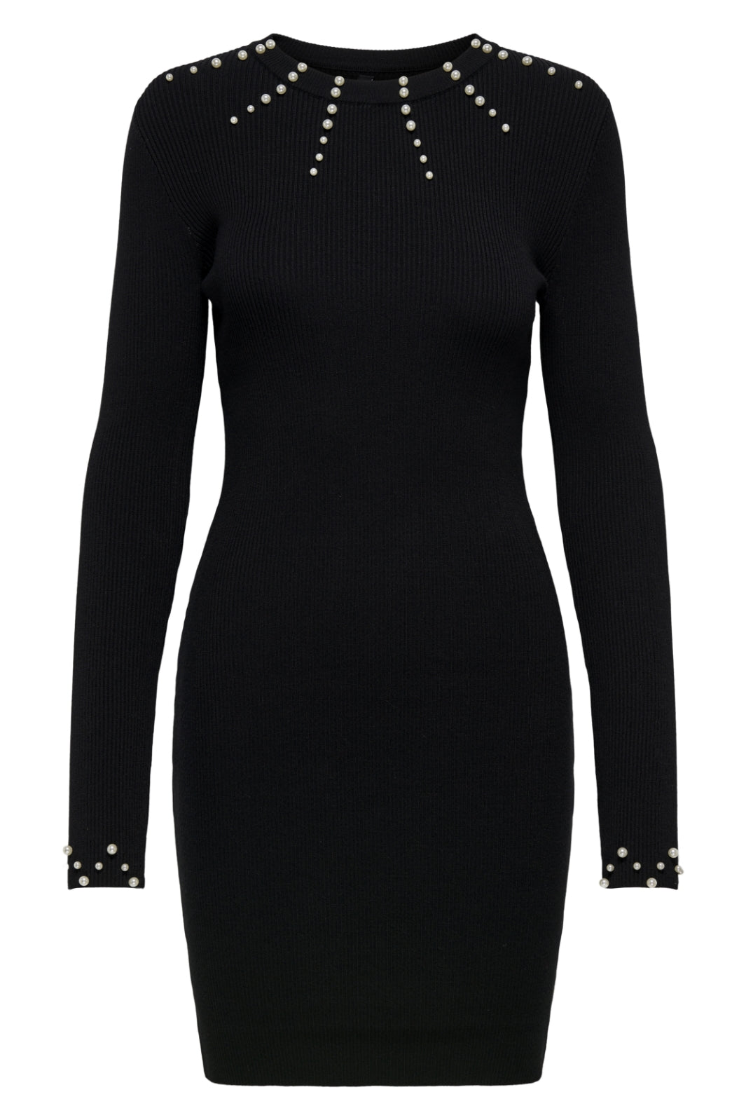 Only - Onlida Ls Oneck Pearl Dress Knt 15334548 - 4611371 - Black White Pearls