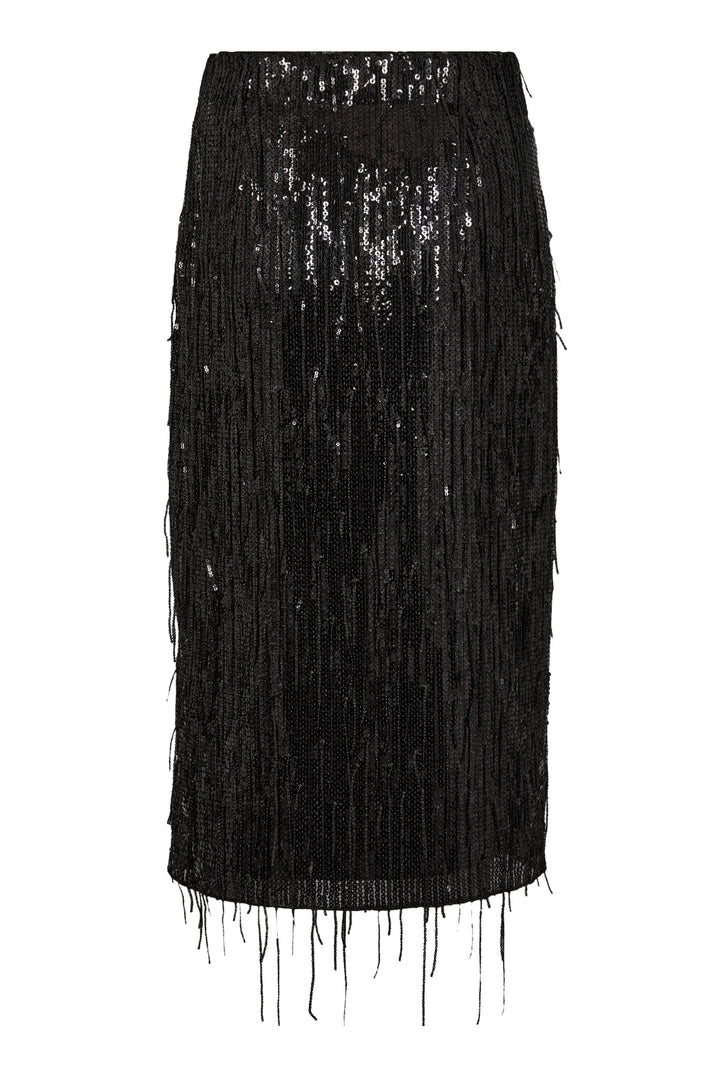 Forudbestilling - Co´Couture - Maddoxcc Sequin Pencil Skirt 34171 - 96 Black