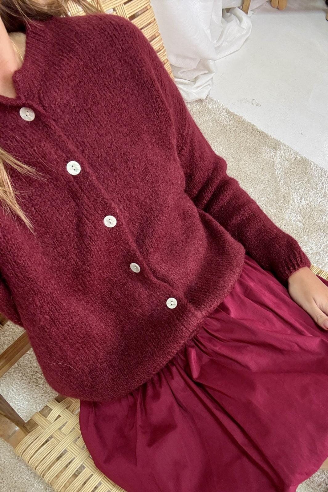 A-bee - Soft Cardigan 657 2 - Burgundy Cardigans 