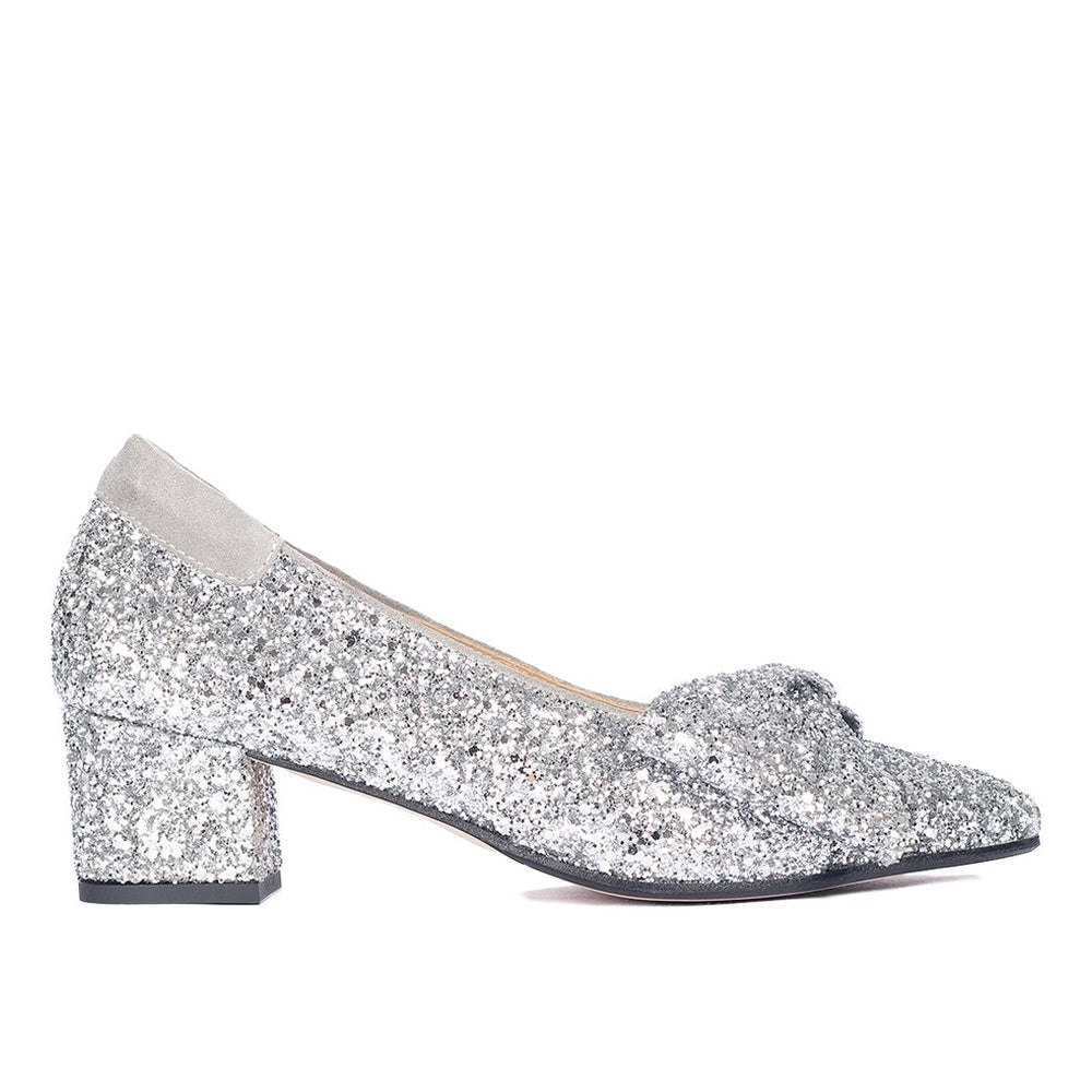 Angulus - 1550-104 - 2485/3229 Silver Glitter/Gray Pumps 