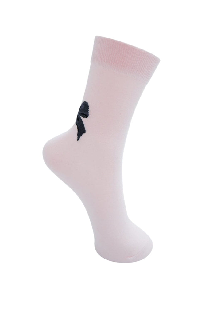 Black Colour - Bctaia Bow Sock - Lt. Rose Strømper 