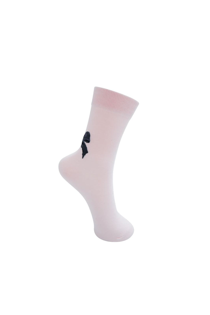 Black Colour - Bctaia Bow Sock - Lt. Rose