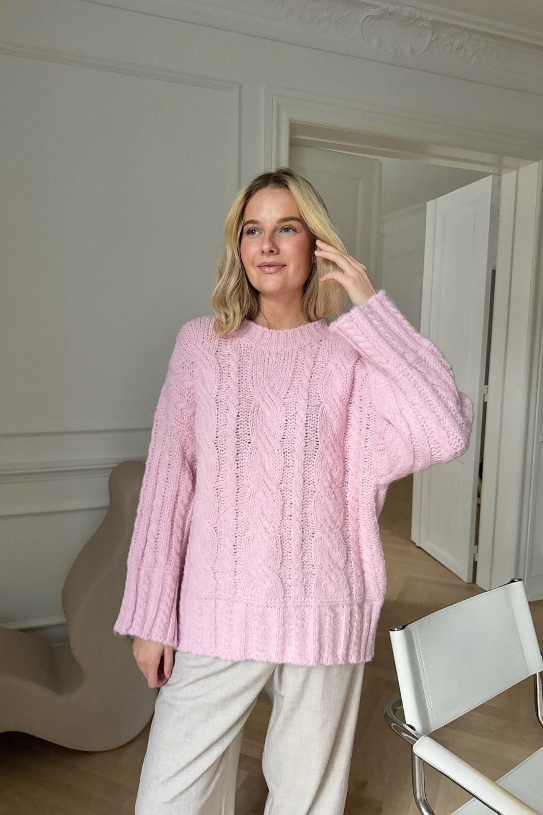 BYIC - Kikiic Sweater - lpink Light Pink Strikbluser 