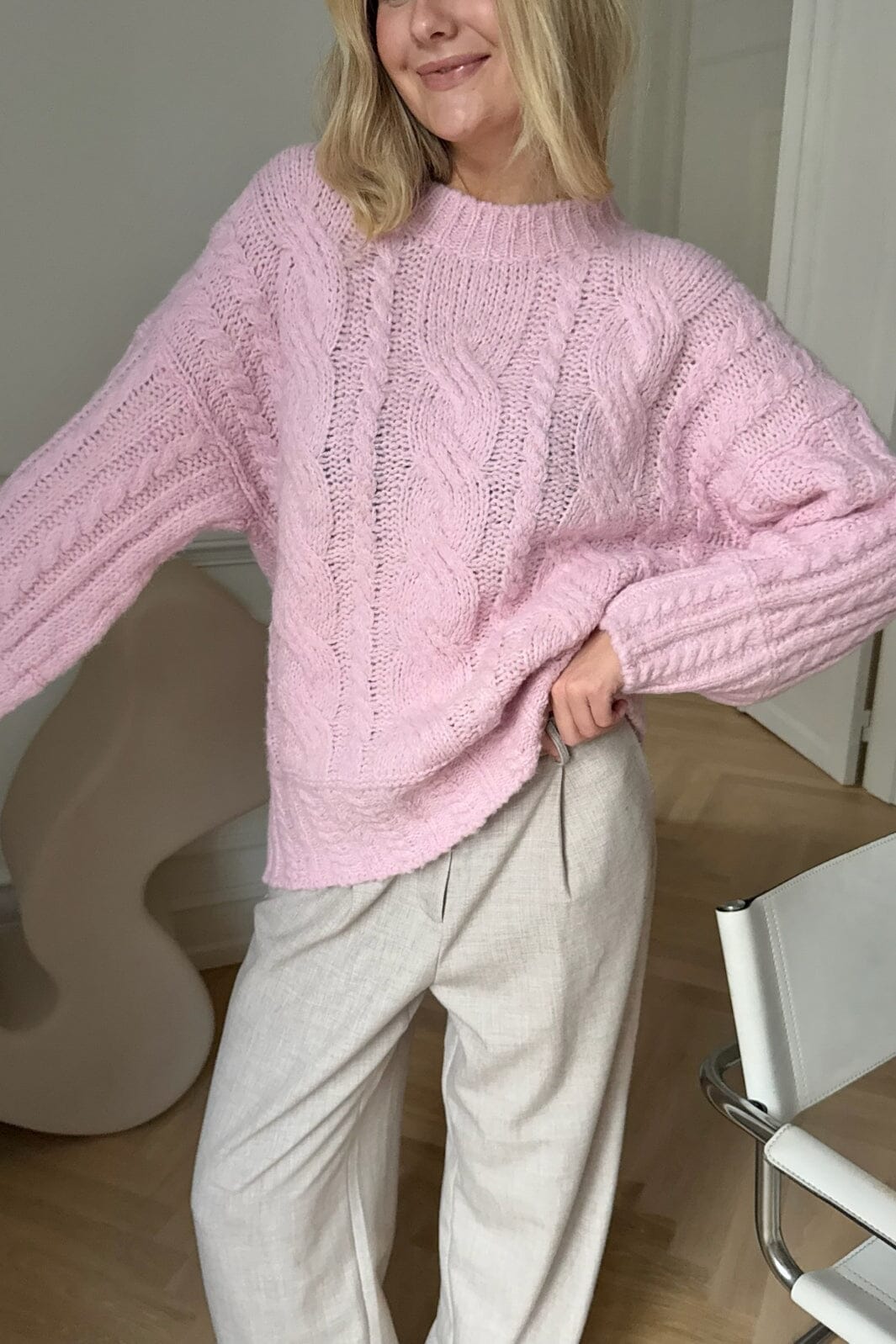 BYIC - Kikiic Sweater - lpink Light Pink Strikbluser 