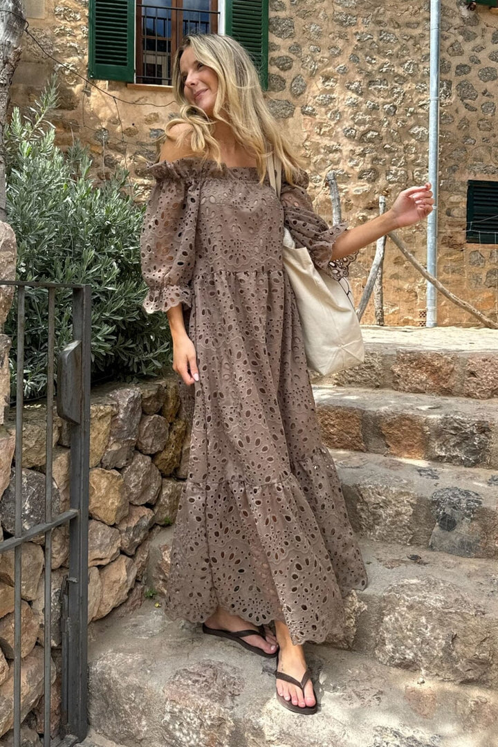 BYIC - Sigridic Long Dress - mocca Mocca Kjoler 