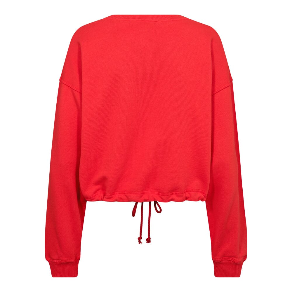 Co´couture - Cleancc Crop Tie Sweat 37018 - 66 Flame Sweatshirts 