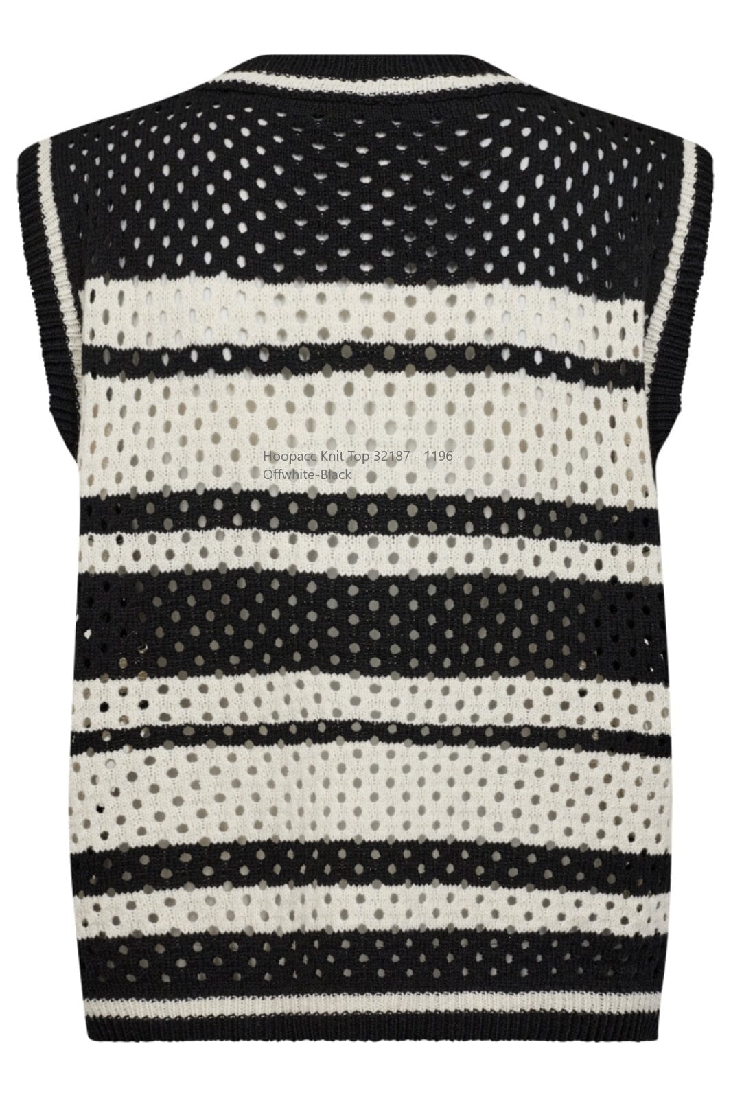 Co´Couture - Hoopacc Knit Top 32187 - 1196 - Offwhite-Black