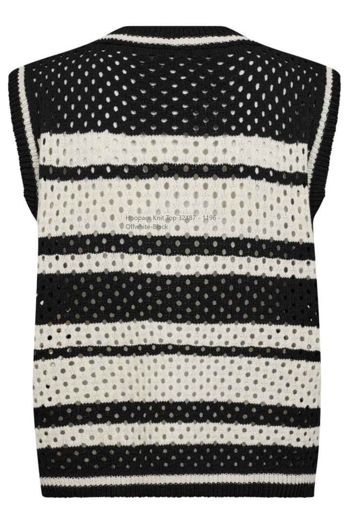 Co´Couture - Hoopacc Knit Top 32187 - 1196 - Offwhite-Black