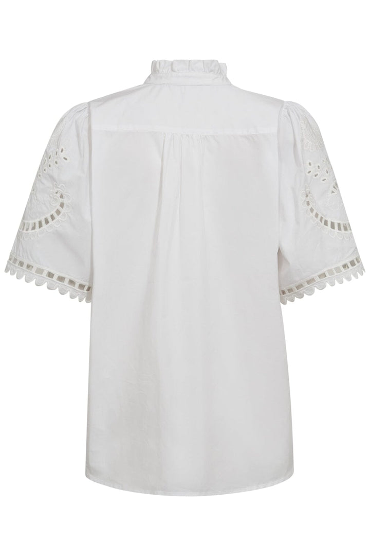 Co´Couture - Kellisecc Embroidery Ss Shirt 35758 - 4000 - White