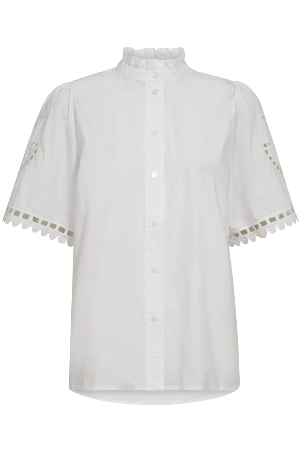 Co´Couture - Kellisecc Embroidery Ss Shirt 35758 - 4000 - White