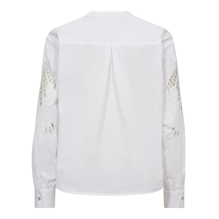 Co´couture - Kellisecc Lace Cut V-Shirt 35551 - 4000 White Skjorter 