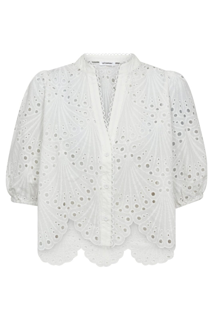 Co´Couture - Nayacc Anglaise Ss Shirt 35826 - 4000 - White