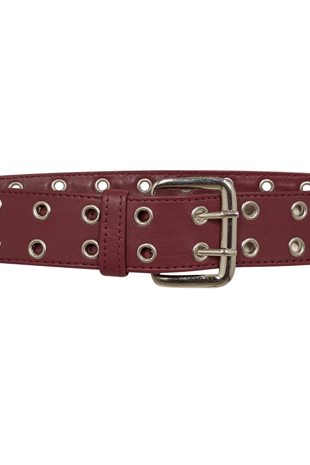 Co´Couture - Phoebecc Leather Eyelet Belt 39036 - 186 - Burgundy