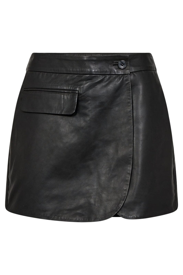 Co´Couture - Phoebecc Leather Wrap Skort 34200 - 96 - Black