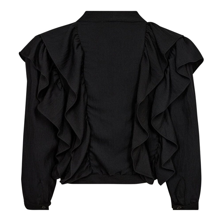 Co´couture - Suedacc Frilly Blouse 35630 - 96 Black Skjorter 