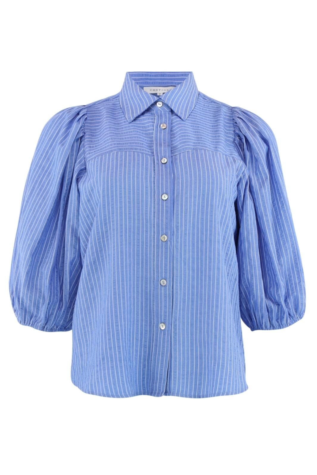 Continue - Alicia - Medium Blue Stripe Bluser 