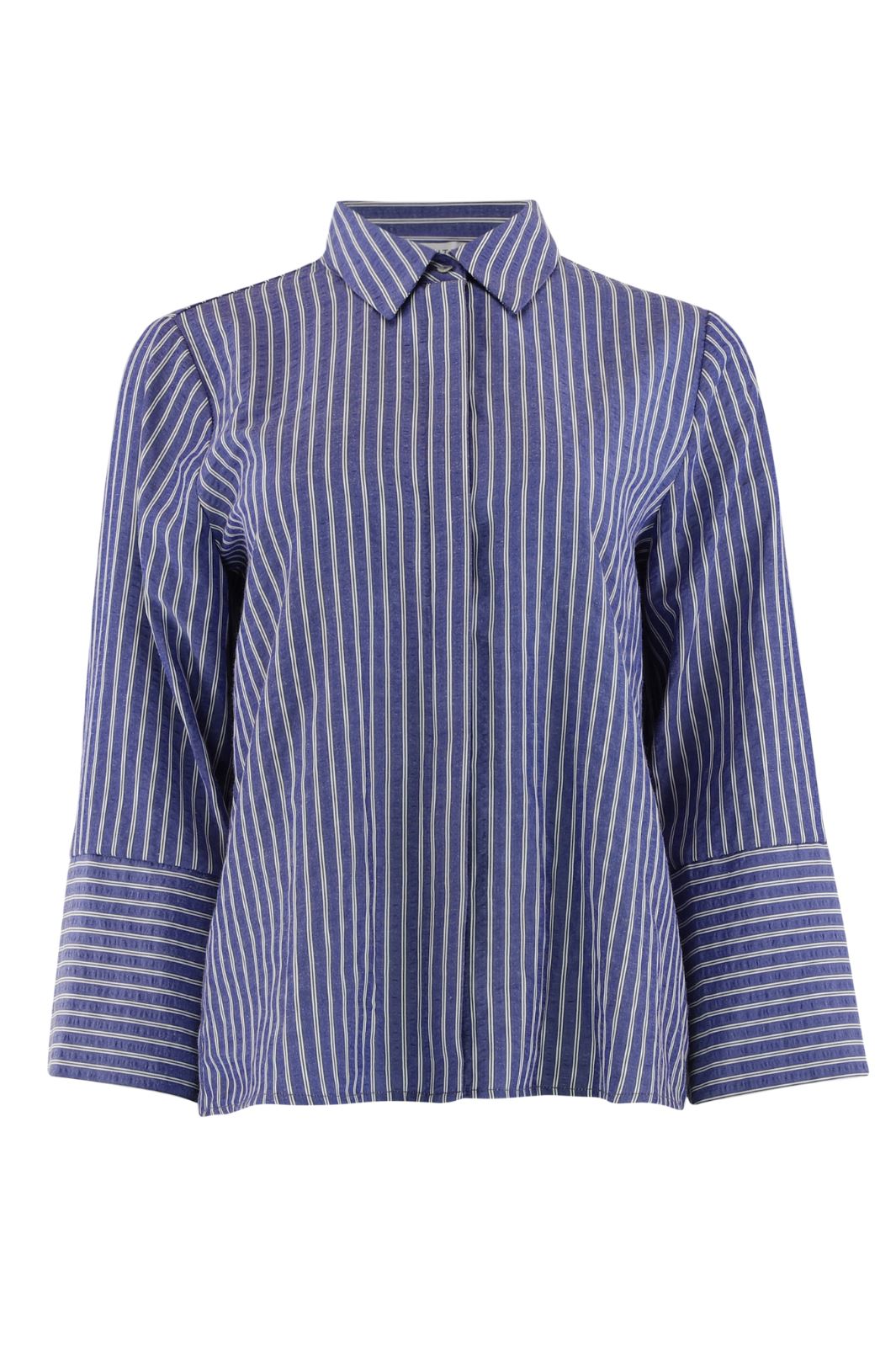 Continue - Mary Shirt Stripe - Blue Stripe Skjorter 