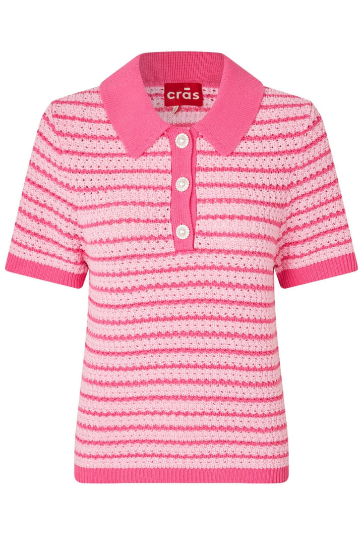 Cras - Charles Knit Blouse - 8070 8070 Pink Stripe T-shirts 