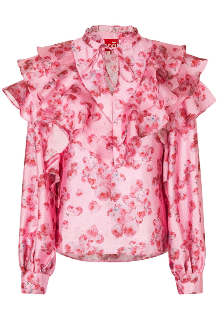 Cras - Sylvia Blouse - 8069 8069 Pink Roses Skjorter 