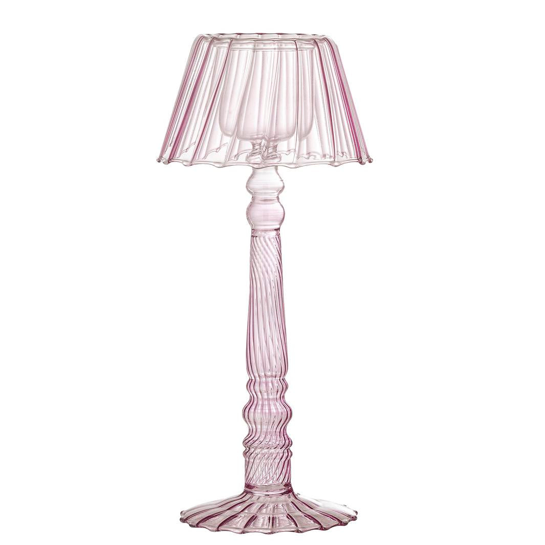 Bloomingville - Cisco Fyrfadsstage, Rosa, Glas 82061722 - Rose