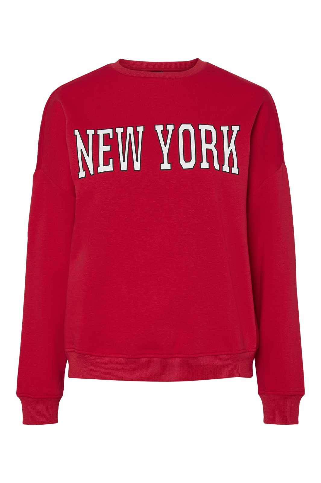 Pieces - Pcsasie Ls O-Neck Loose Sweat - 4780795 Red New York