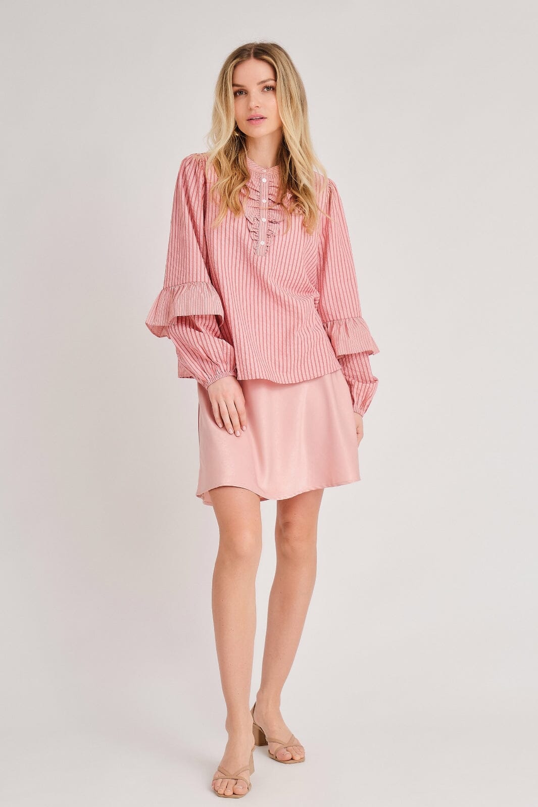 Forudbestilling - A-View - Karin Blouse - 255 Rose/Red Bluser 