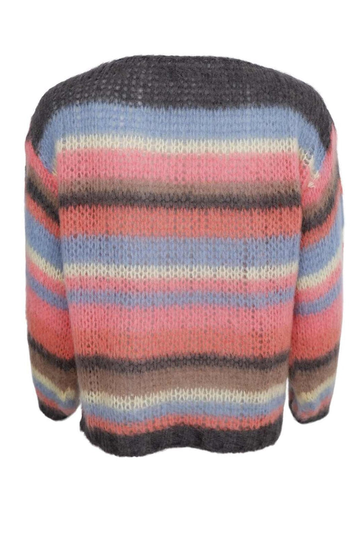 Black Colour - Bcadria Multi Striped Jumper 1195 - Soft Coral