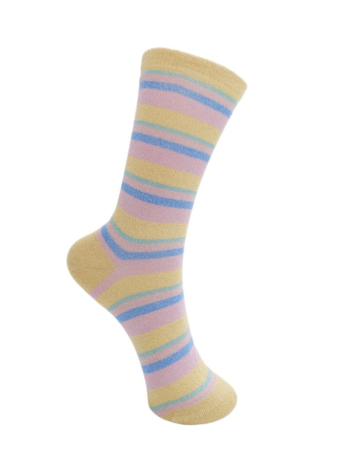 Black Colour - Bcbrandi Striped Sock 4234 - Citron