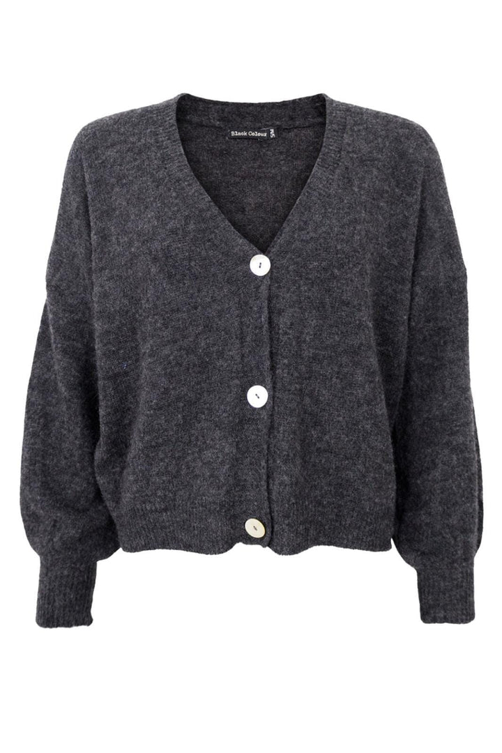 Forudbestilling - Black Colour - Bcdell Heavy Knit Cardigan - Charcoal Cardigans 