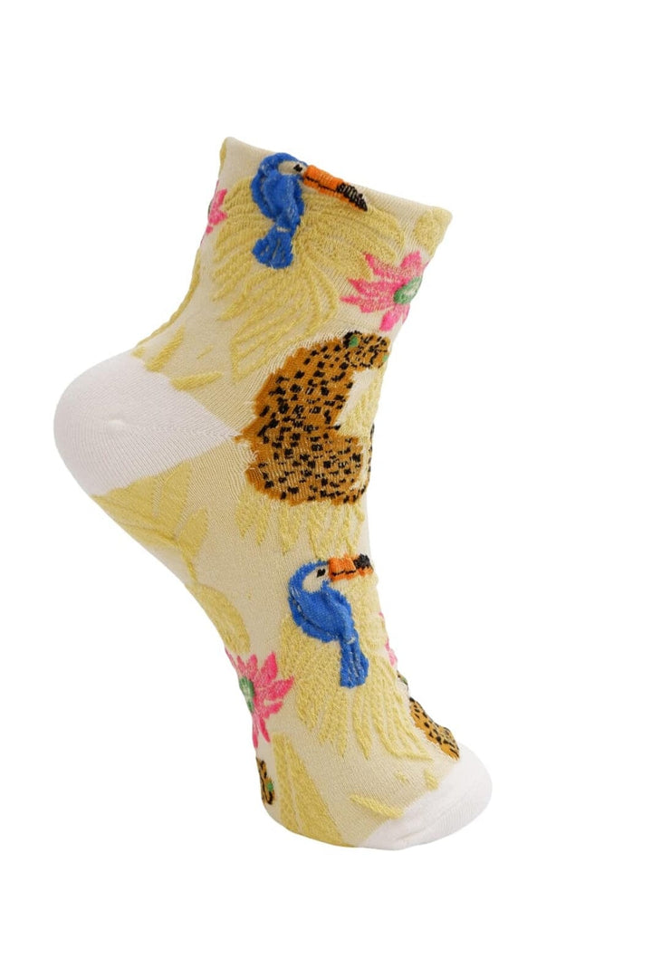 Black Colour - Bcelke Animal Sock 4345 - Beige