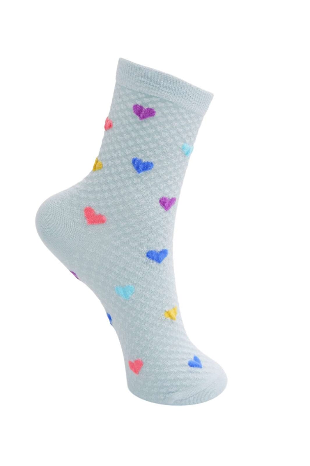 Black Colour - Bcfinja Heart Sock 4344 - Lt. Blue