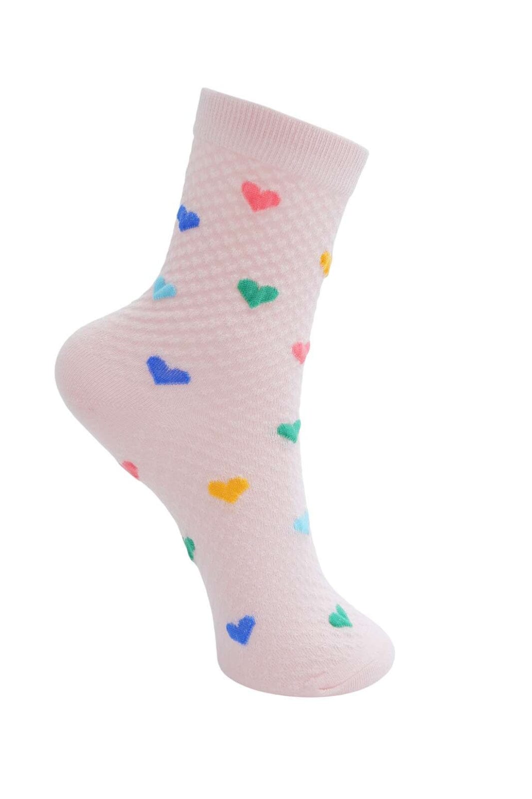 Black Colour - Bcfinja Heart Sock 4344 - Lt. Pink