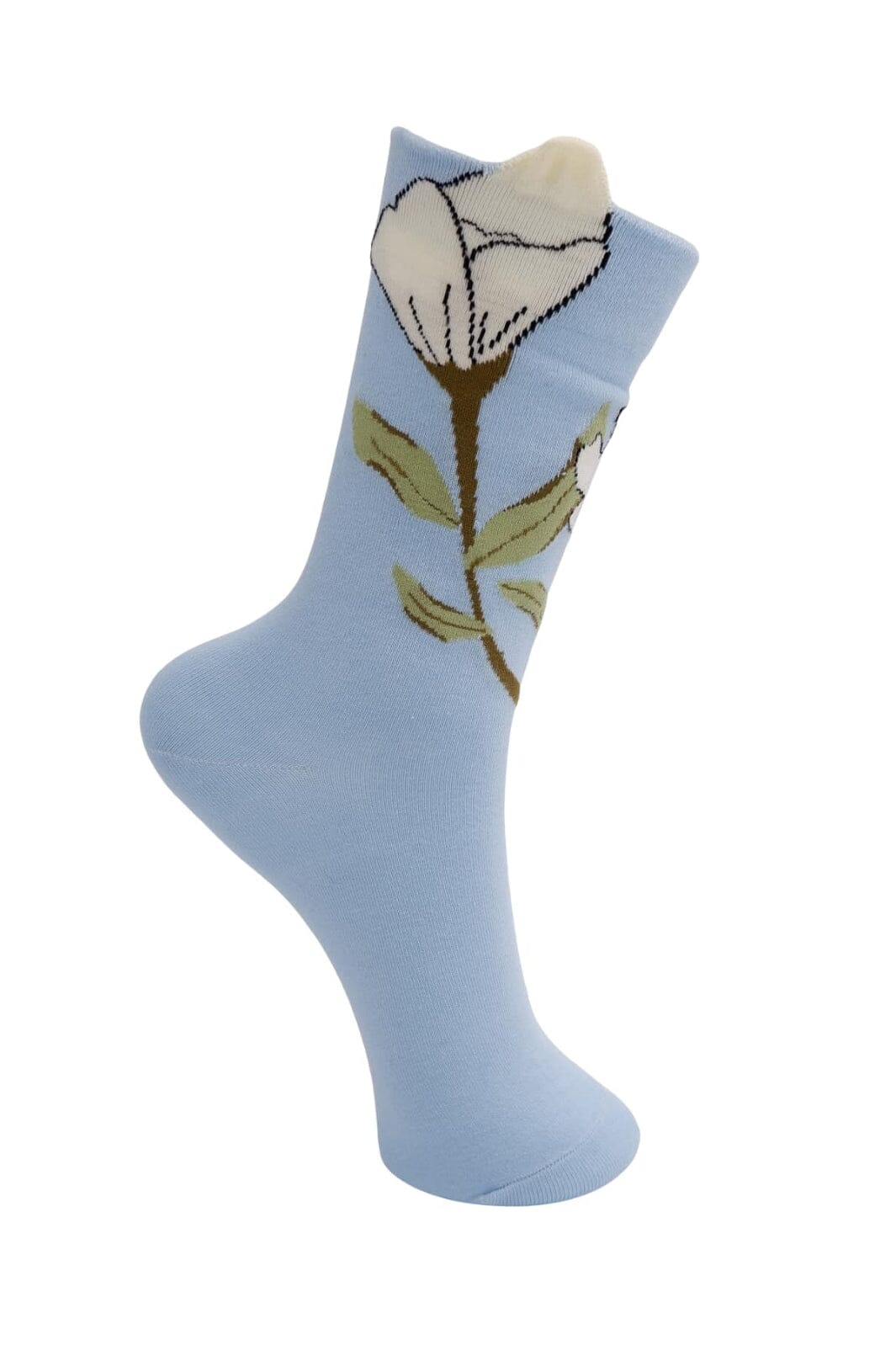 Black Colour - Bcfrancie Flower Sock 4337 - Lt. Blue