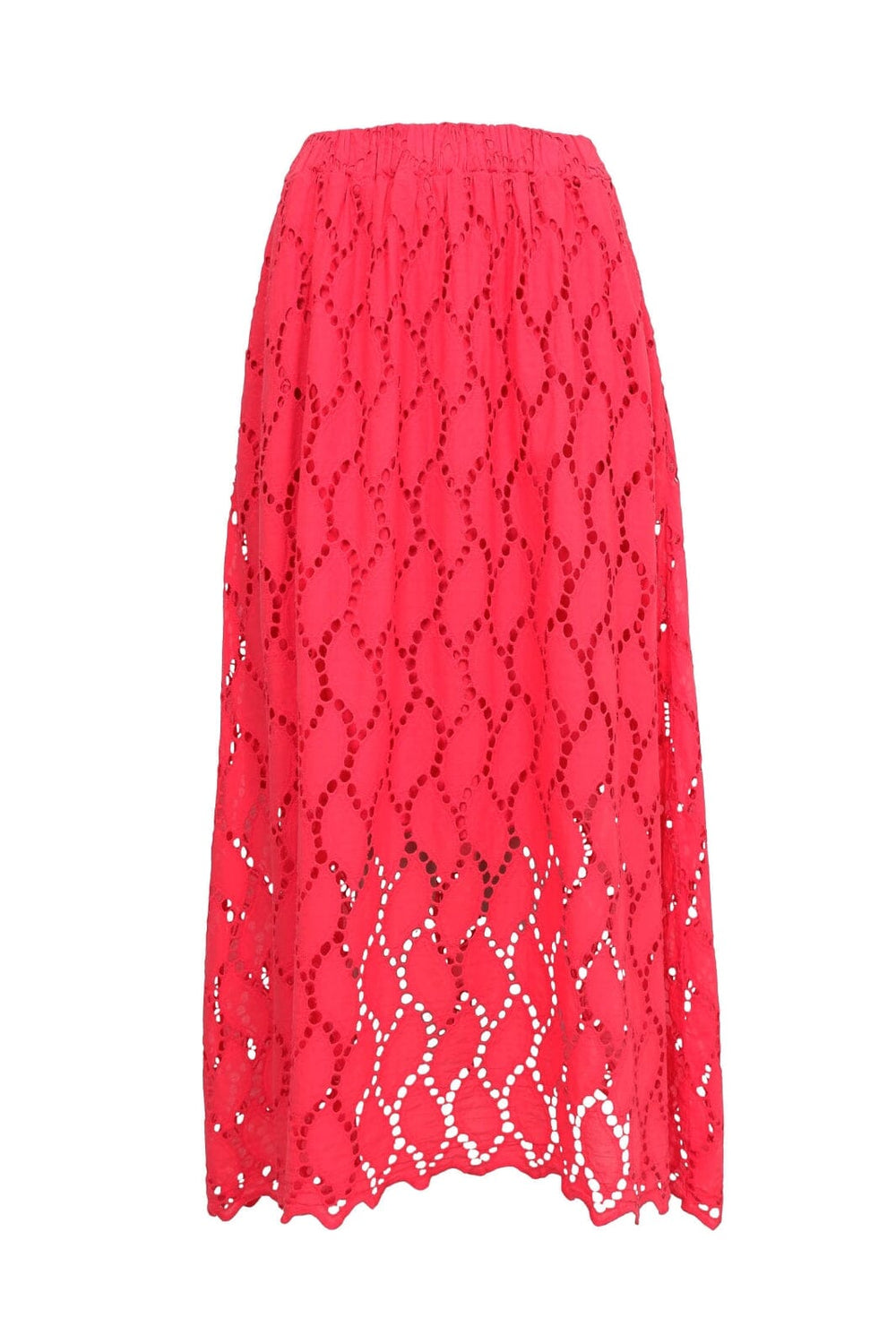 Black Colour - Bcfreya Cut Out Lace Skirt 40717 - Red