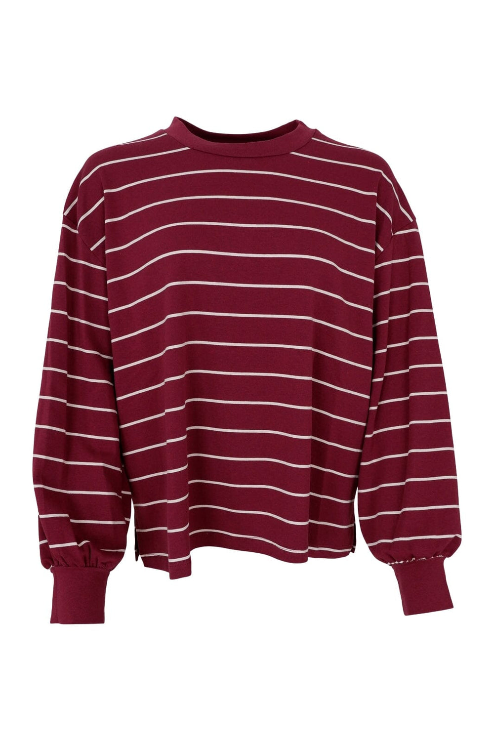 Forudbestilling - Black Colour - Bcjay Striped Sweatshirt - Plum Bluser 