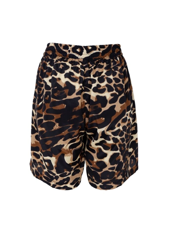 Forudbestilling - Black Colour - Bcluna Loose Shorts - Leopard Shorts 