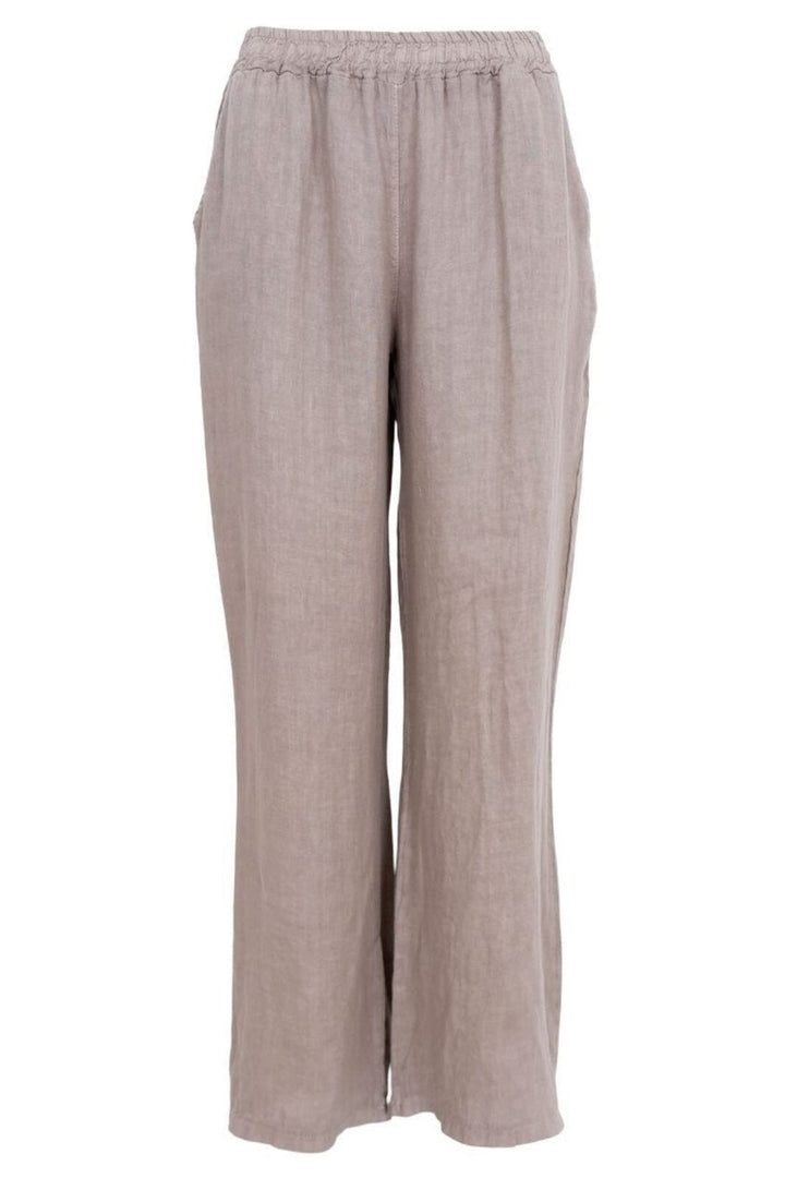 Forudbestilling - Black Colour - Bcmelina Wide Linen Pant 40843 - Taupe