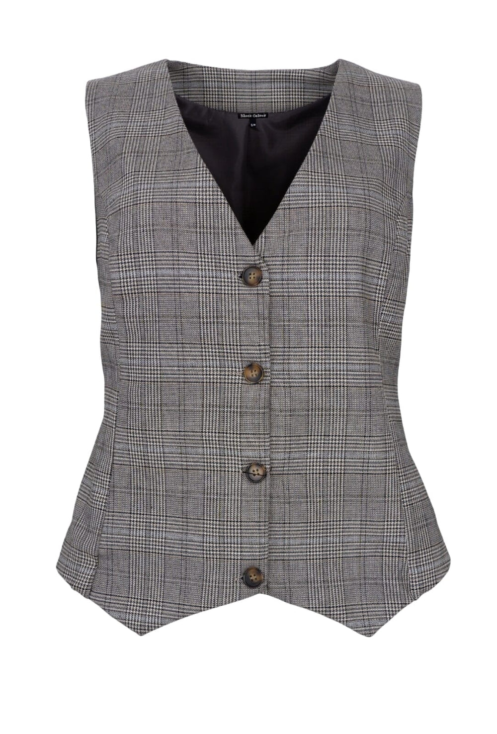 Forudbestilling - Black Colour - Bcnikka Chequered Vest - Grey Veste 