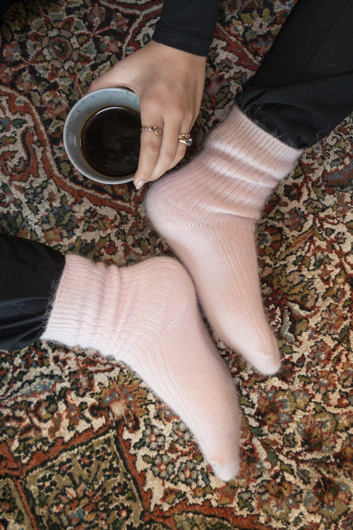 Black Colour - Bcronja Wool Sock 4184 - Baby Rose