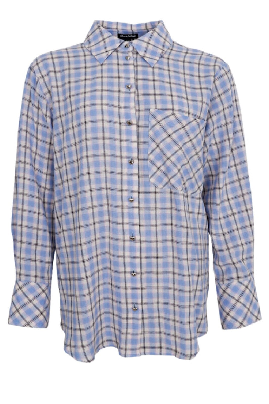 Black Colour - Bcwalter Chequered Shirt 40811 - Lt. Blue