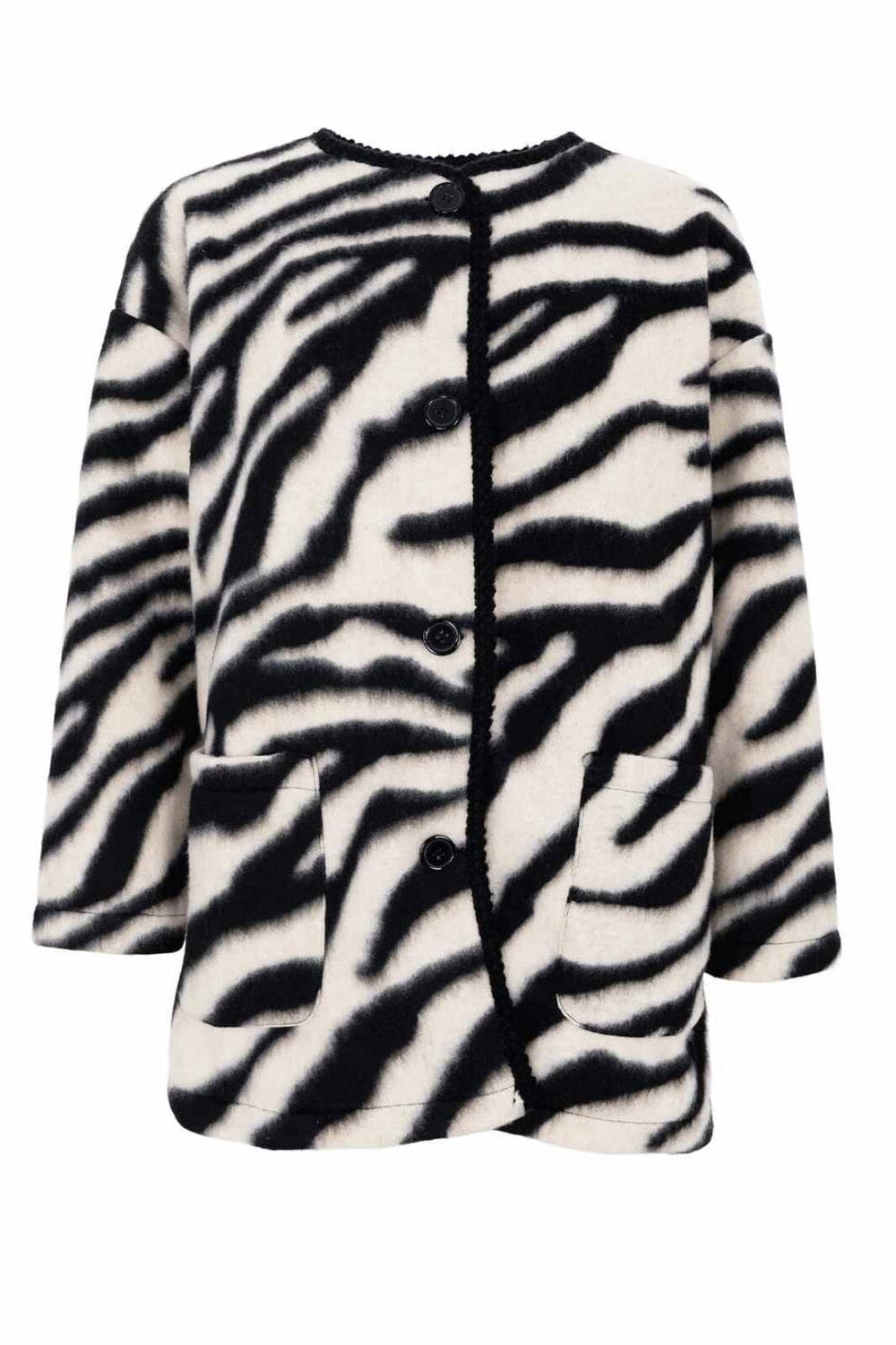 Black Colour - Bczeleste Fleece Jacket 40784 - Zebra