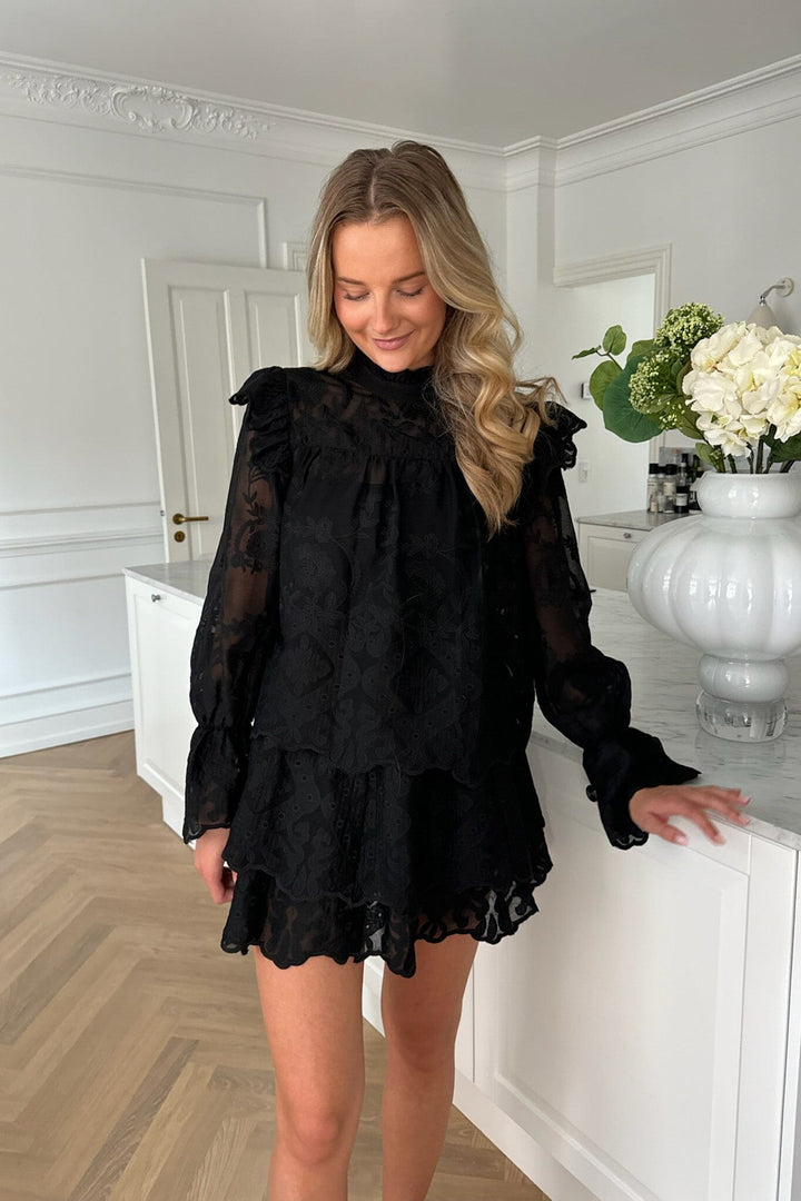 Forudbestilling - BYIC - Ellinoric Lace Shirt - vb Vintage Black Bluser 