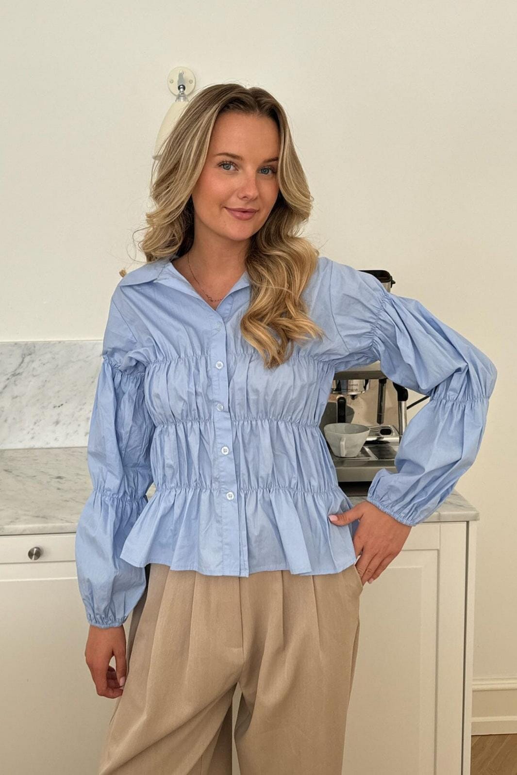 Forudbestilling - BYIC - Sallyic Smock Shirt - lblue Light Blue Bluser 