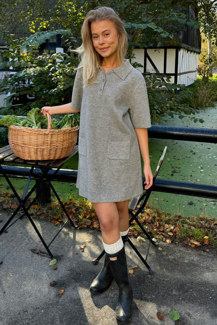 Forudbestilling - BYIC - Sific Knit Dress H097-3 - Grey Grey Kjoler 