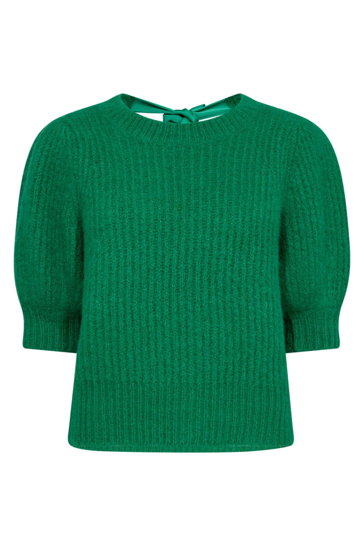 Forudbestilling - Co´couture - Coraliecc Bow Rib Knit 32135 - 34 Green Strikbluser 