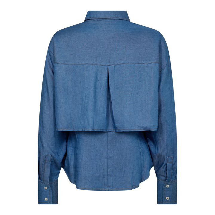 Forudbestilling - Co´couture - Denimcc Double Layer Shirt 35741 - 552 Denim Blue Skjorter 