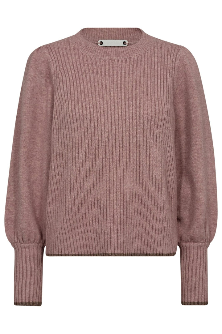 Forudbestilling - Co´couture - Rowcc O-Puff Knit 32137 - 123 Nude Rose Strikbluser 